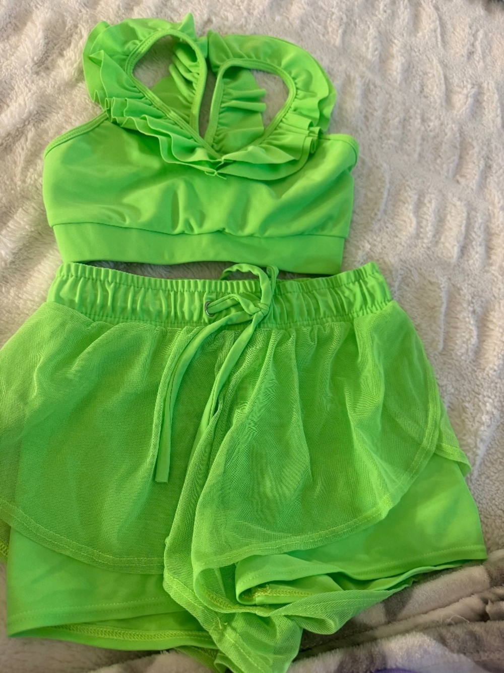 Lime green dancewear set